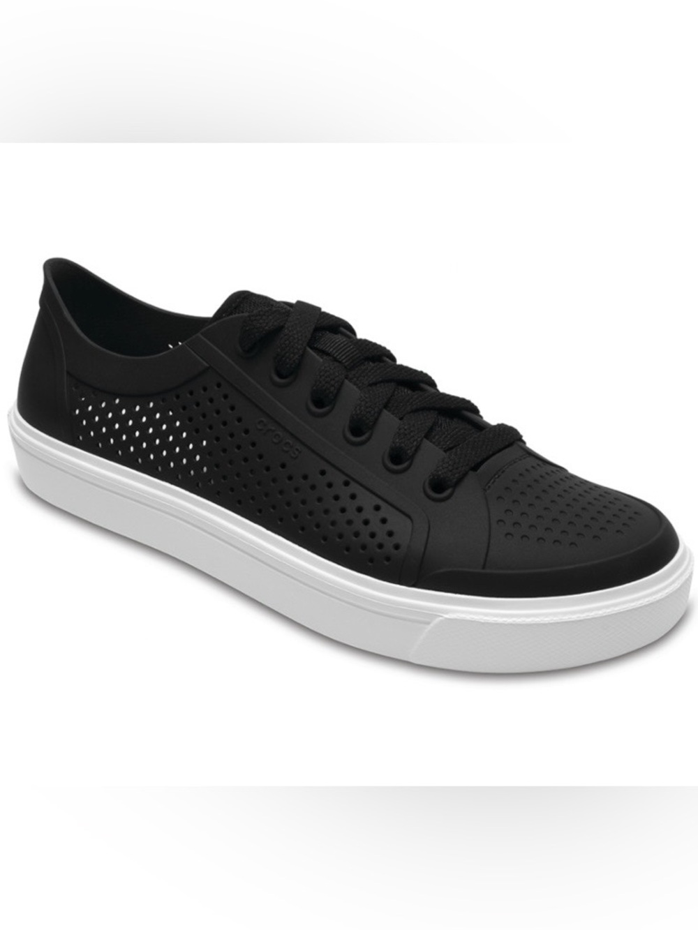 Crocs Citilane Roka Court Lace Up Sneaker Shoes Black Size 9 Wide Waterproof